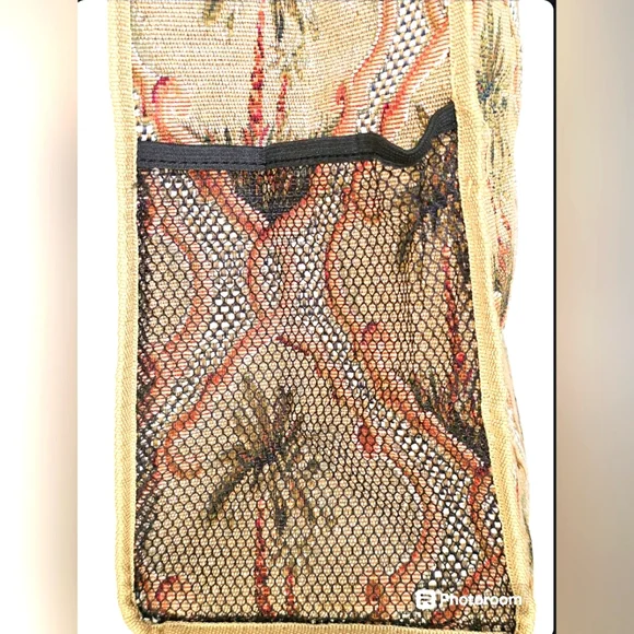 Vintage Bovano USA Fold up Collapsible Rolling Travel Bag Suitcase Palm Trees - Picture 4 of 15